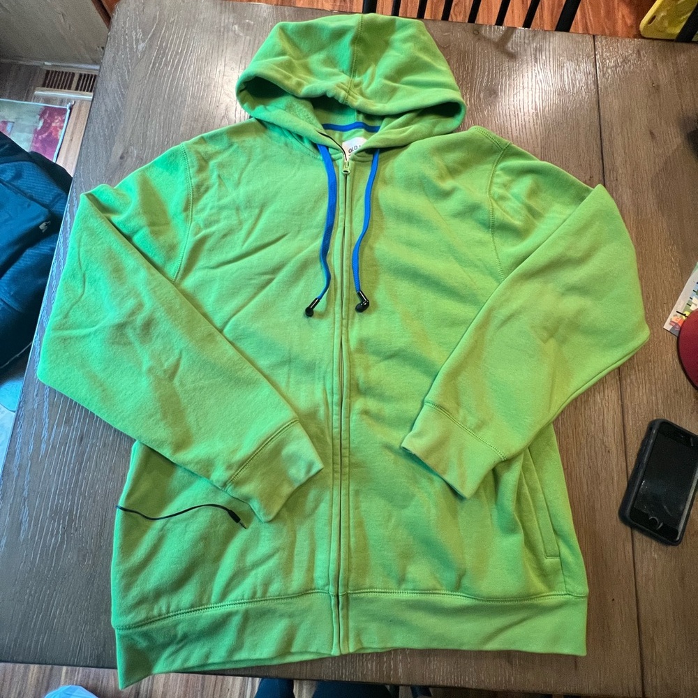 Old Navy Green Fleece with Blue Trim